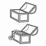 Jewelry Box Linear Drawing For Coloring Book Stock Illustration  sketch template