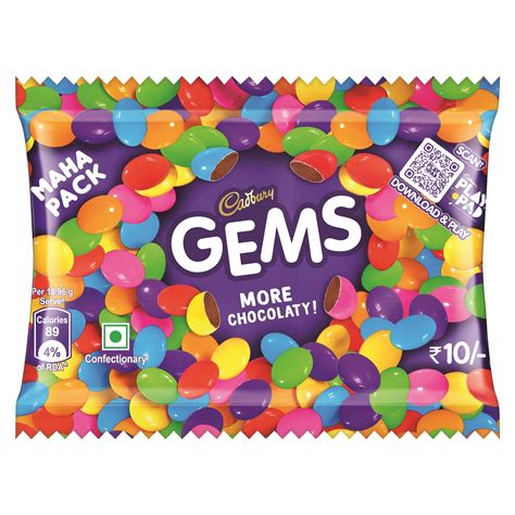 Cadbury Gems Chocolate Pouch, 17.4 g : Amazon.in: Grocery & Gourmet Foods