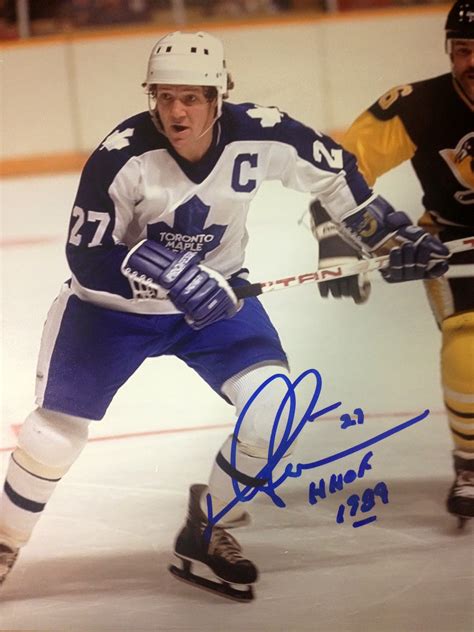 Darryl Sittler Signed Toronto Maple Leafs 8x10 Photo - white jersey ...