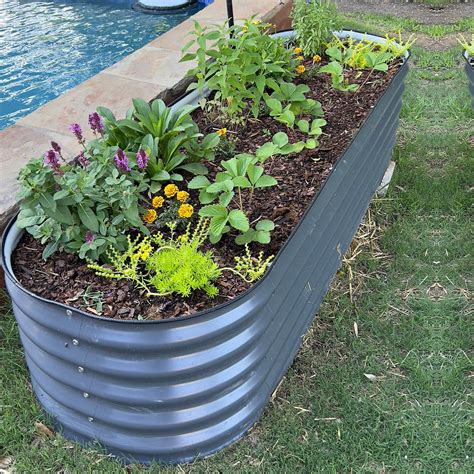 17" Tall 10 in 1 Modular Metal Raised Garden Bed Kit | Vego Garden ...