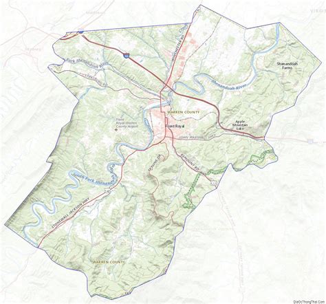 Map of Warren County, Virginia - Địa Ốc Thông Thái