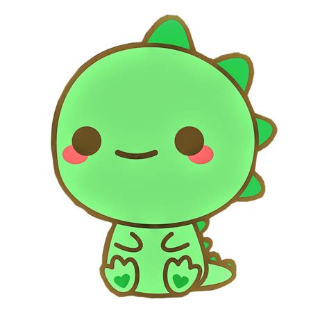 Baby Transparent Kawaii Cute Easy Dinosaur Drawing - Clip Art Library