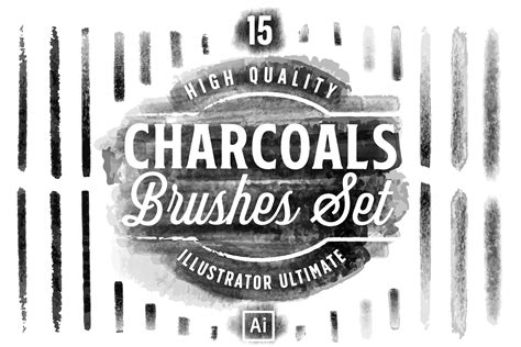 Charcoals Brushes Set for Illustator Graphic by storictype · Creative Fabrica