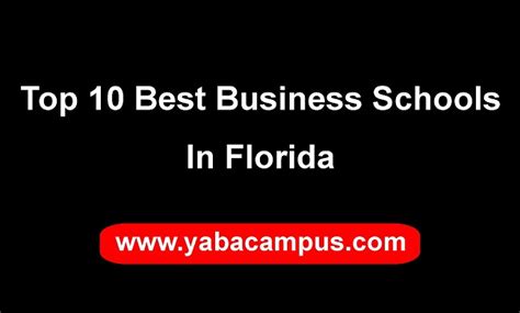 Top 10 Best Business Schools In Florida