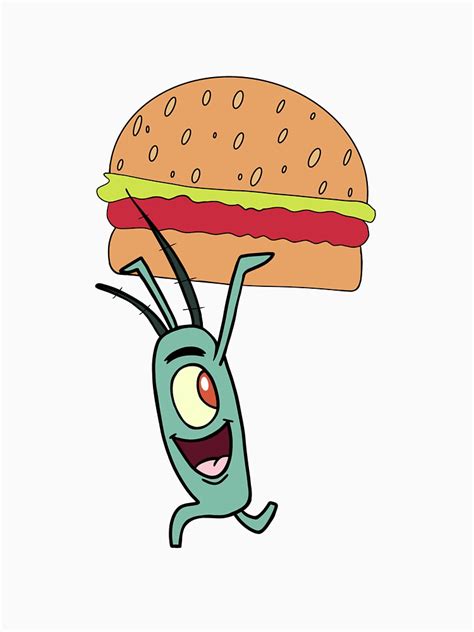 "Plankton with a Krabby Patty" T-shirt by anisabarutis | Redbubble