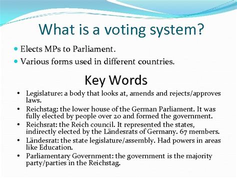 Voting Systems Explained What is a voting