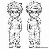 Overalls Coloring Pages  Free & Printable sketch template