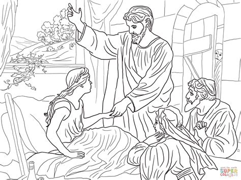 Jesus Raises Lazarus Coloring Page - Coloring Home