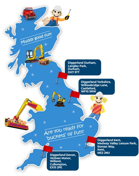 Locations - Diggerland UK Theme Park