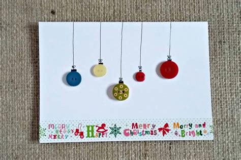 5 Quick Craft Projects: Handmade Button Christmas Cards - Birch And Button