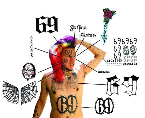 Tekashi 6Ix9Ine Temporary Tattoos | Temporary tattoos, Flower tattoo back, Back tattoos