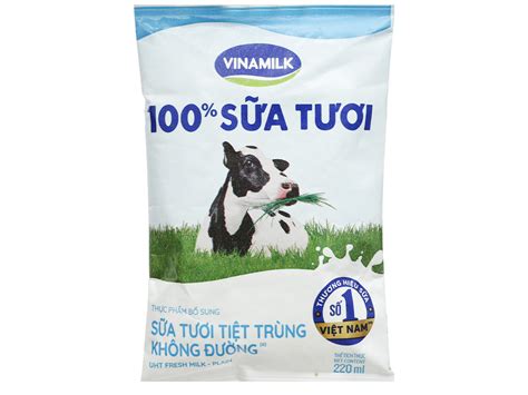 Sữa vinamilk ít đườngkhông đường bịch 220ml (Lẻ 1 bịch) - MixASale