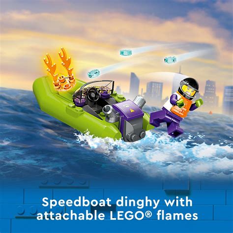 LEGO 60373 City Fire Rescue Boat Building Toy Set