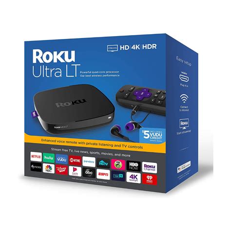 Tv Box Roku Ultra Lt Hd/4k/hdr/hdmi/micro Sd/wifi/rj45/ Control Remoto ...