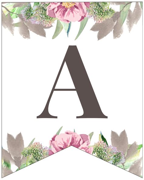 Free Printable Floral Alphabet Banner Letters | Paper Trail Design