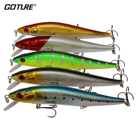 Goture 5pcs/lot Bass Minnow Fishing Lures Wobblers Crankbaits Hard Artificial Baits Fishing ...