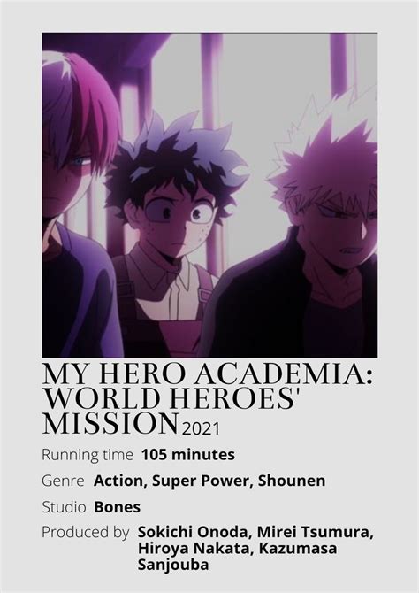 My Hero Academia: World Heroes Mission in 2022 | Hero world, Minimalist ...