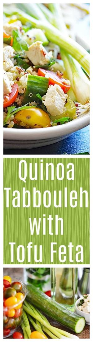 Vegan Quinoa Tabbouleh with Tofu Feta - TheVegLife