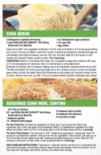 Pearl Milling Company Self Rising White Buttermilk Corn Meal Mix, 5 lb ...