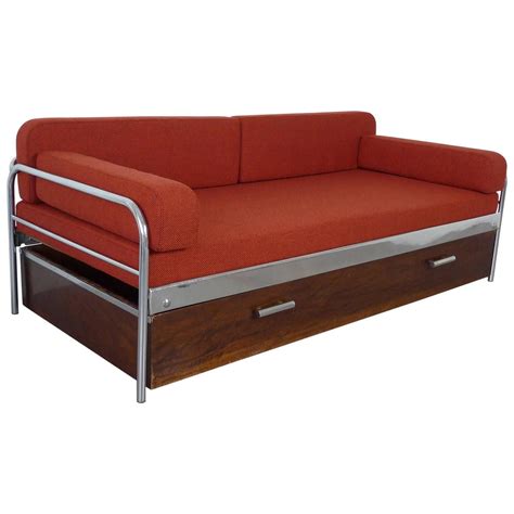 1930s Steel Tube Sofa Bed by Mücke & Melder, Czechoslovakia | 1stdibs ...