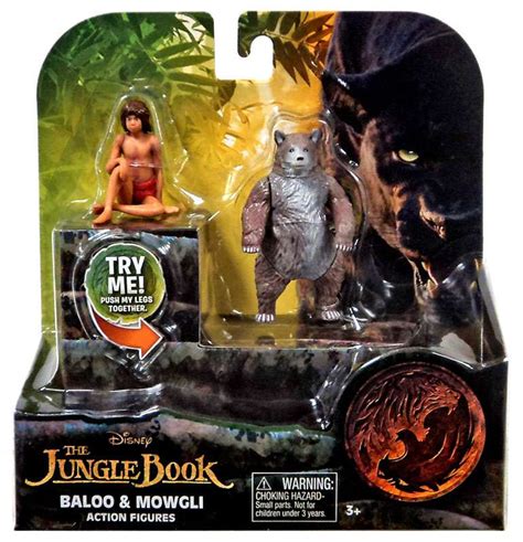 Disney The Jungle Book 2016 Movie Baloo Mowgli 3 Figure 2 Pack Just Play - ToyWiz