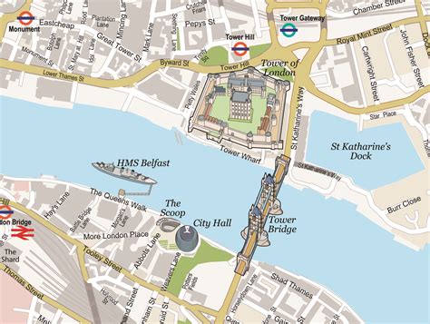 Pin von Derek Reed auf London's Tower Bridge extract from 2D/3D combination map