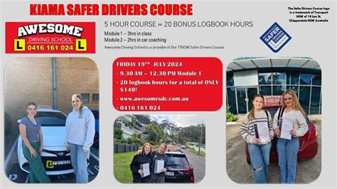 Kiama Safer Drivers Course | Nova Kiama, Jamberoo, NS | July 19, 2024