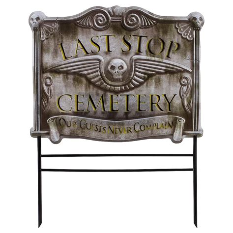 Halloween Cemetery Yard Sign | Party City