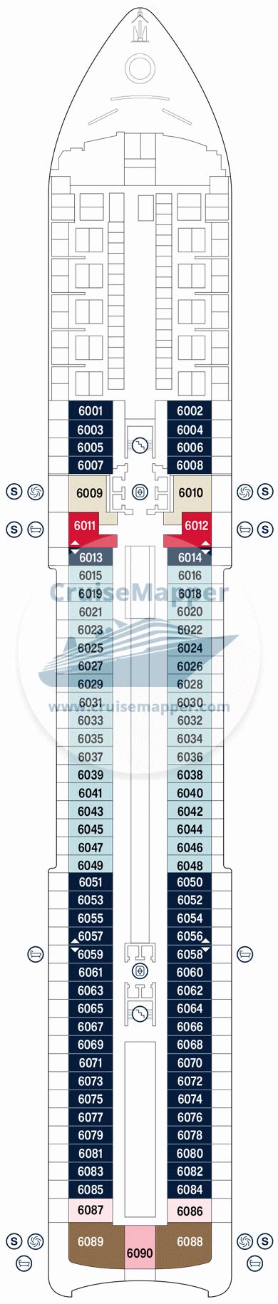 MSC Explora 1 deck 6 plan | CruiseMapper