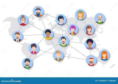 Vector World People Network Diagram Stock Vector - Illustration of design, association: 115582247