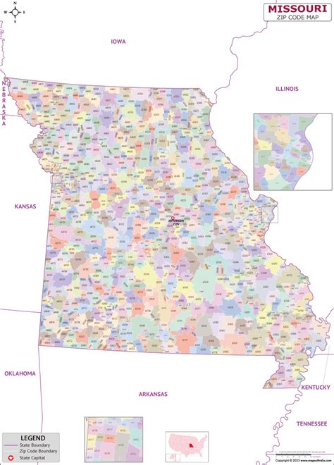 Zip Codes List for Missouri | Missouri Zip Code Map