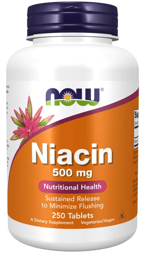 Niacin Supplement | 500mg Tablets | NOW Supplements