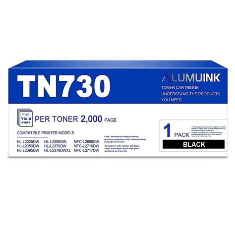 High Yield 1 Pack Black TN730 TN-730 Toner Cartridge Replacement for Brother DCP-L2550DW MFC ...