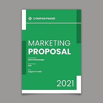 Green Marketing Proposal Cover Template Template Download on Pngtree | Proposal cover, Marketing ...