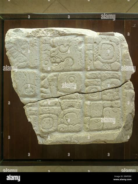 Panel 2 from Structure A32 on the Castillo in the museum in the Xunantunich Archeological ...