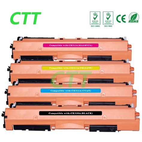 1 set CE310A CE311A CE312A CE313A Toner Cartridge Compatible for HP ...