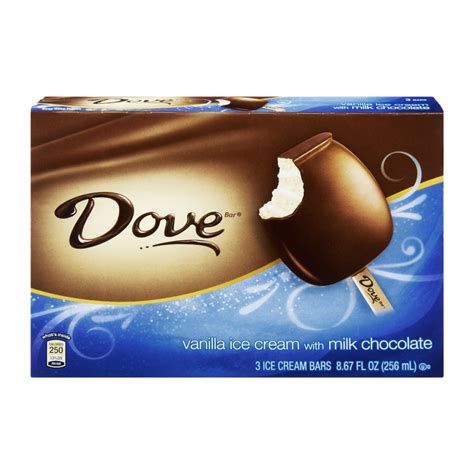 Dove Ice Cream Bars Vanilla Milk Chocolate 3CT 8.67oz PKG | Garden Grocer