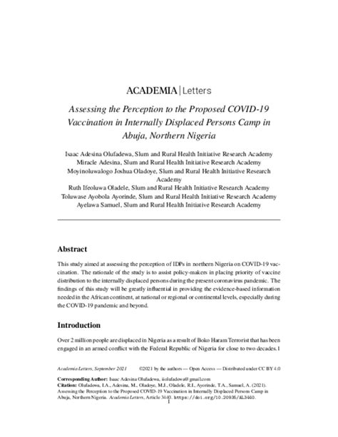 (PDF) Assessing the Perception to the Proposed COVID-19 Vaccination in ...