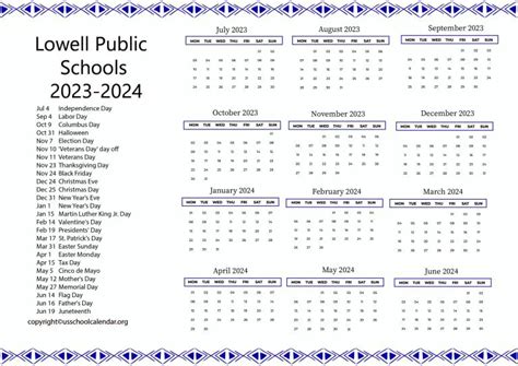 Lowell Elementary School Calendar 2025-2026 - Brear Cissiee