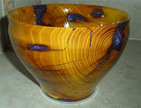 Turned Bodark / Osage Orange Wood Inlaid with Vivid Violet Resin By Tcavanwoodworks etsy.com ...