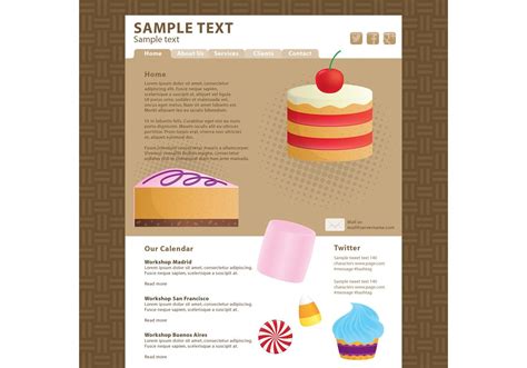 Food Blog Vector Template 2 83574 Vector Art at Vecteezy