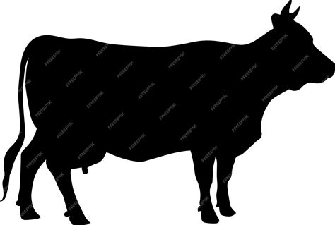 Premium Vector | Cattle vector silhouette illustration 12