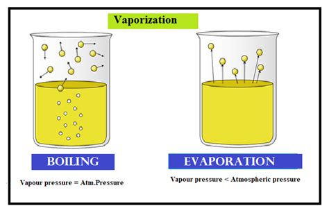 What the process of a liquid changing into vapour is called?