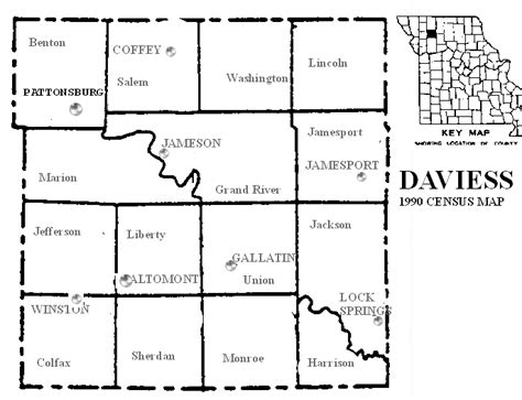 Daviess County Missouri Map - Denise Guenevere