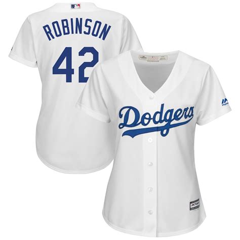 Jackie Robinson Brooklyn Dodgers Majestic Women's Cool Base Replica ...