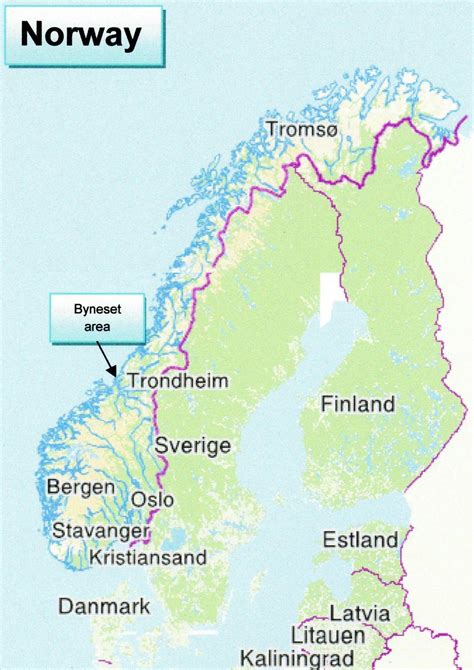 Trondheim Norway map - Map of trondheim Norway (Northern Europe - Europe)