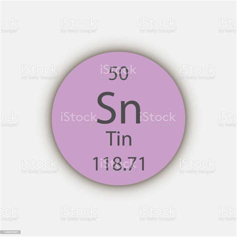 Tin Symbol Chemical Element Of The Periodic Table Vector Illustration ...