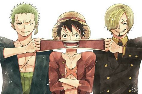 Monkey D. Luffy Roronoa Zoro Vinsmoke Sanji | Sketsa anime, Seni anime, Gambar anime