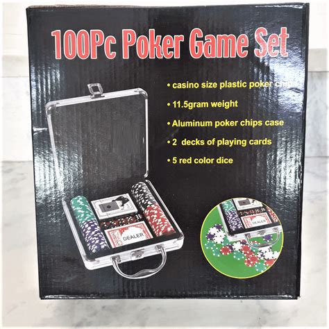 100pcs Chips Playing Cards Poker Set | Complete Poker Set • Yiassu.com