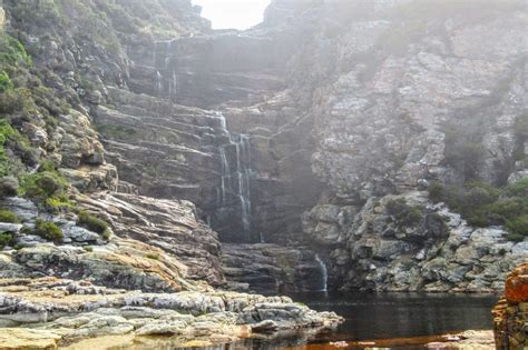 Storms River Mouth Waterfall Trail - Rocky Beach and Pool for Swimming